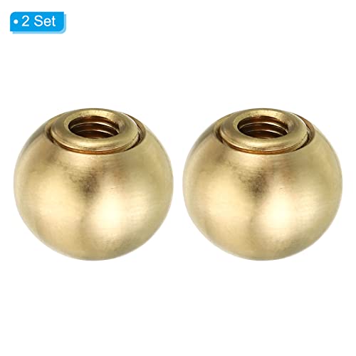 25mm Brass Ball Lamp Finials Caps Knob, 2 Set T895802
