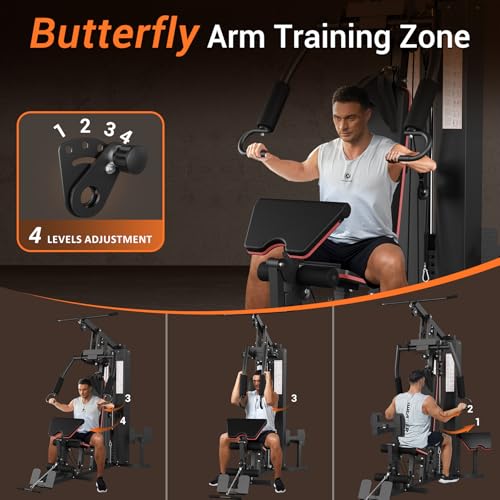 Multifunctional Home Gym Equipment with 150LBS Weight Stack U115