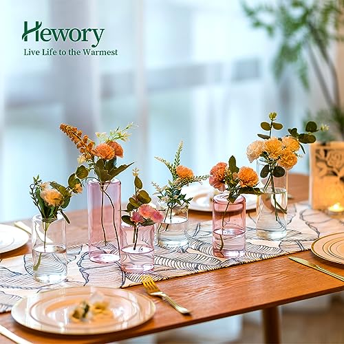 12pcs Pink Glass Bud Vases C270806