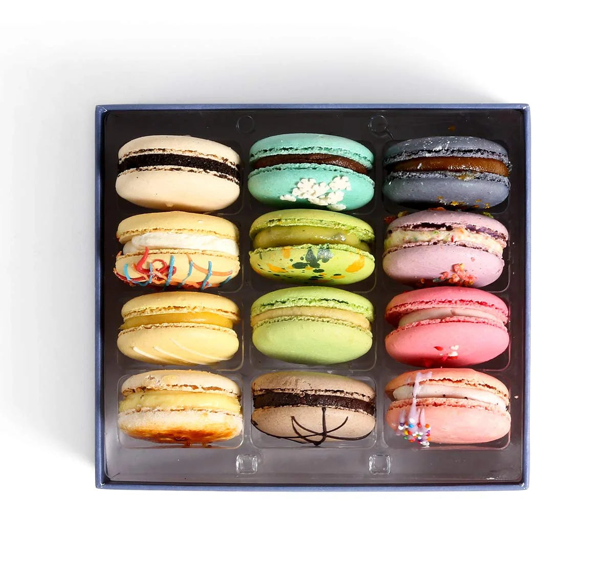 French Macaroons Chocolate Gift Box 12 Q41362