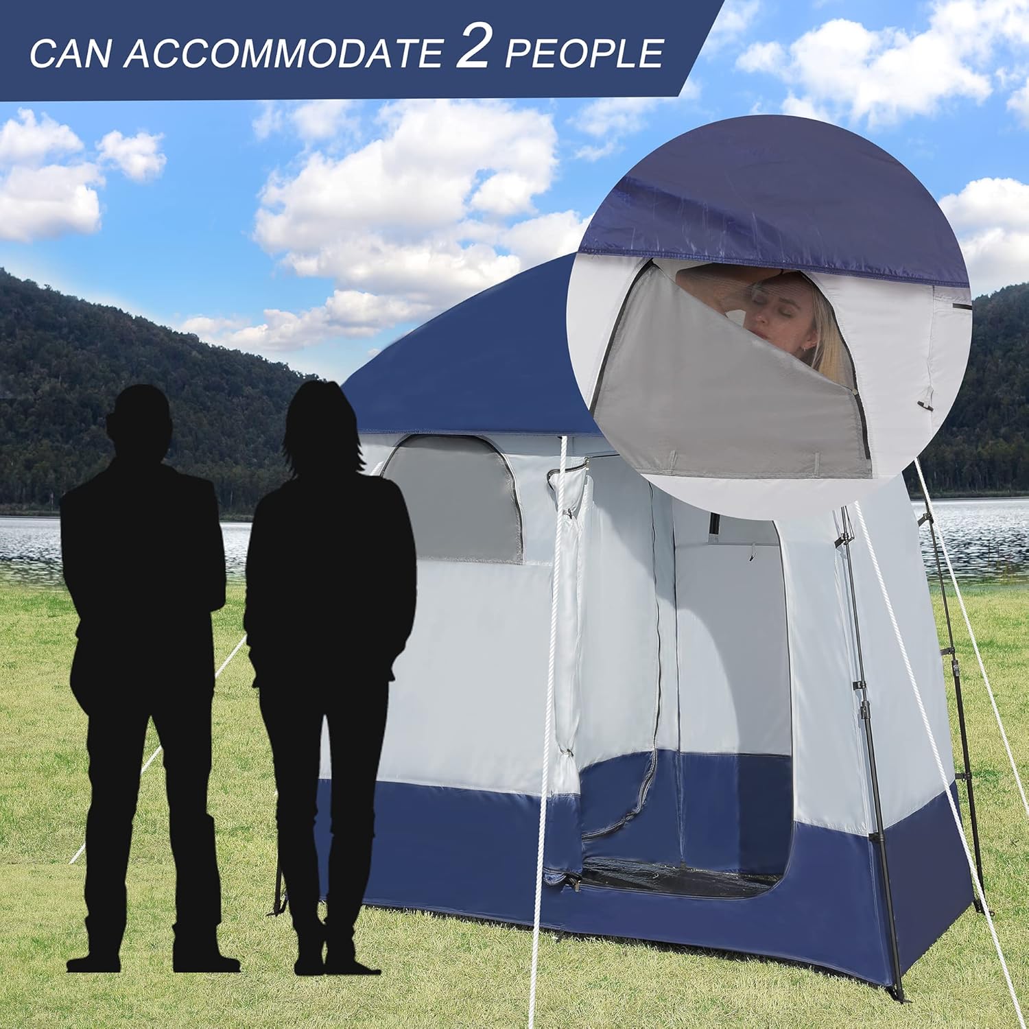 Camping Shower Tent with Floor T930942