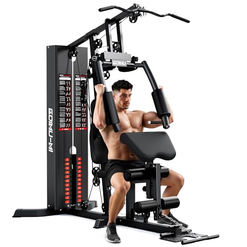 Multifunctional Home Gym Equipment with 140LBS Weight Stack E7705
