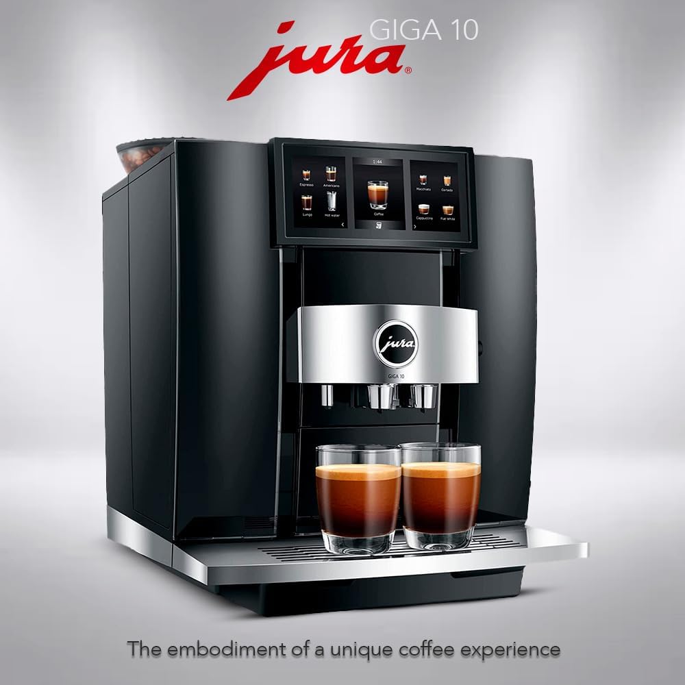 Diamond Black Automatic Espresso Machine Bundle with Water Stabilizer, Milk System Cleaner Mini-Tabs, Cleaning Tablets, Milk Containers, and Coffee Bean (6 Items) N124379