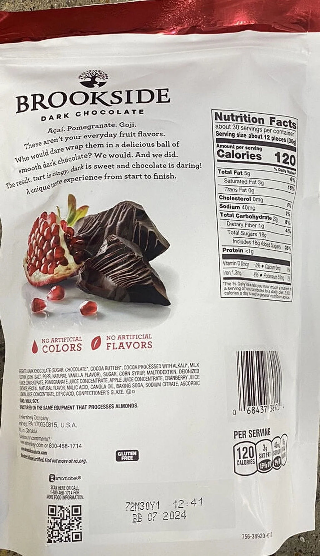 Dark Chocolate Pomegranate Candy 32 Oz Bag F272