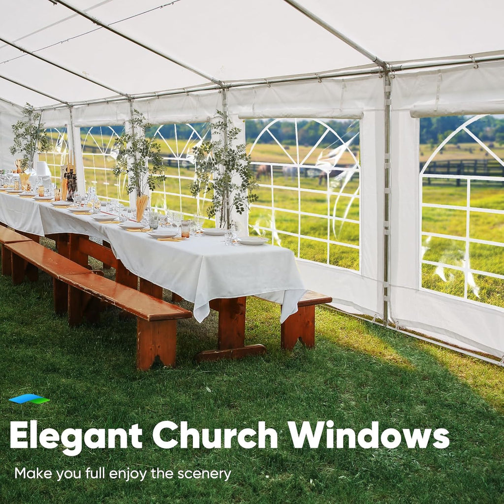20x40 Heavy Duty Outdoor Galvanized Party Tent with Storage Bags D3128
