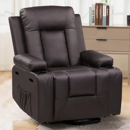 Brown Power Lift Recliner Chair with Massage & Heat F764