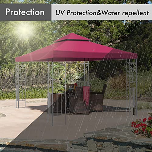 10x10 FT Grey Double Tiered Canopy Top R801403