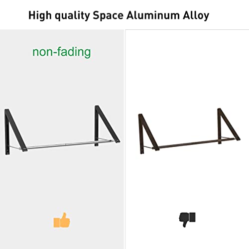 White Wall Mounted Folding Aluminum Clothes Drying Rack B94126