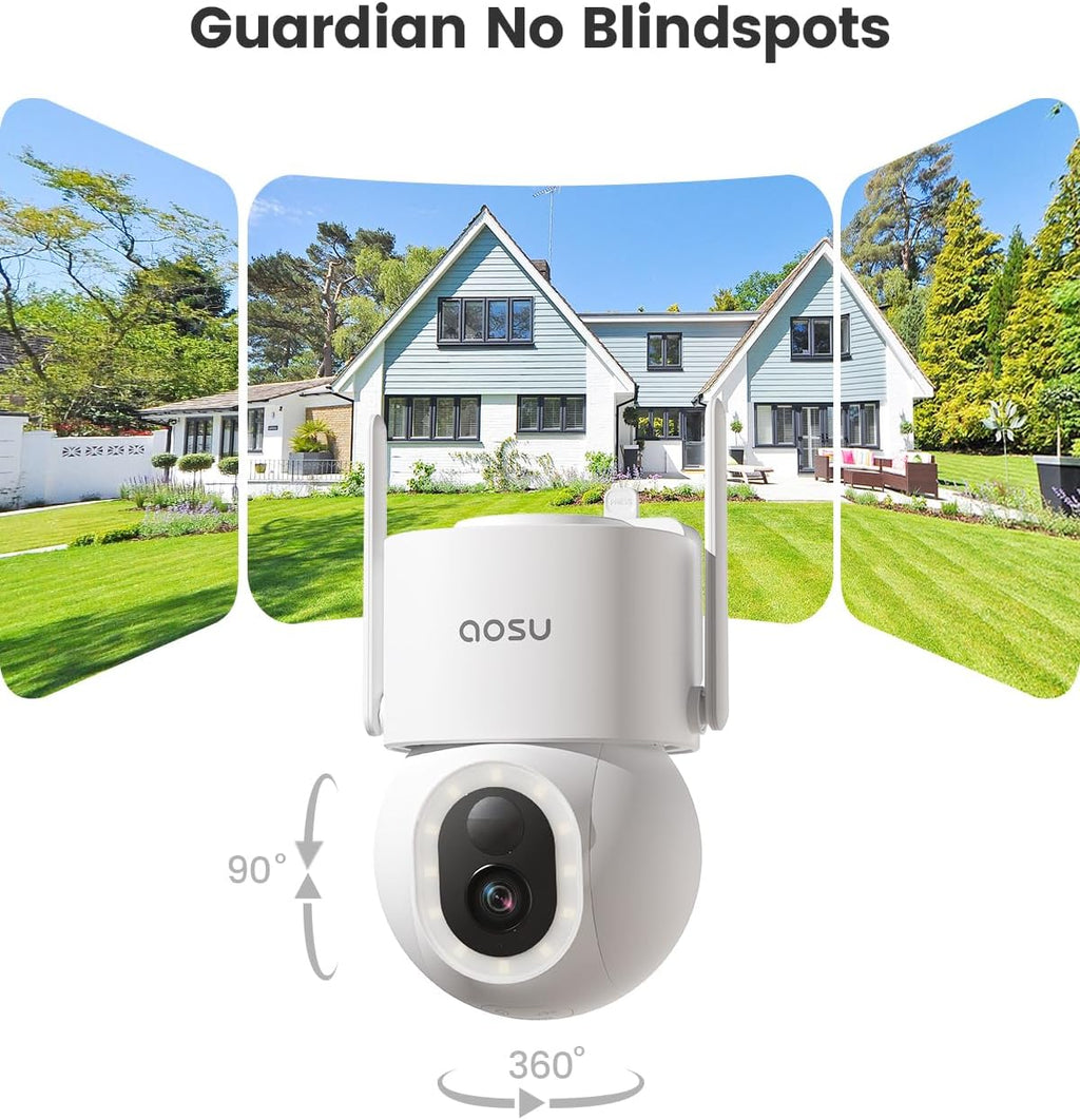3K/5MP Solar Powered Wireless Security Camera with Color Night Vision H780