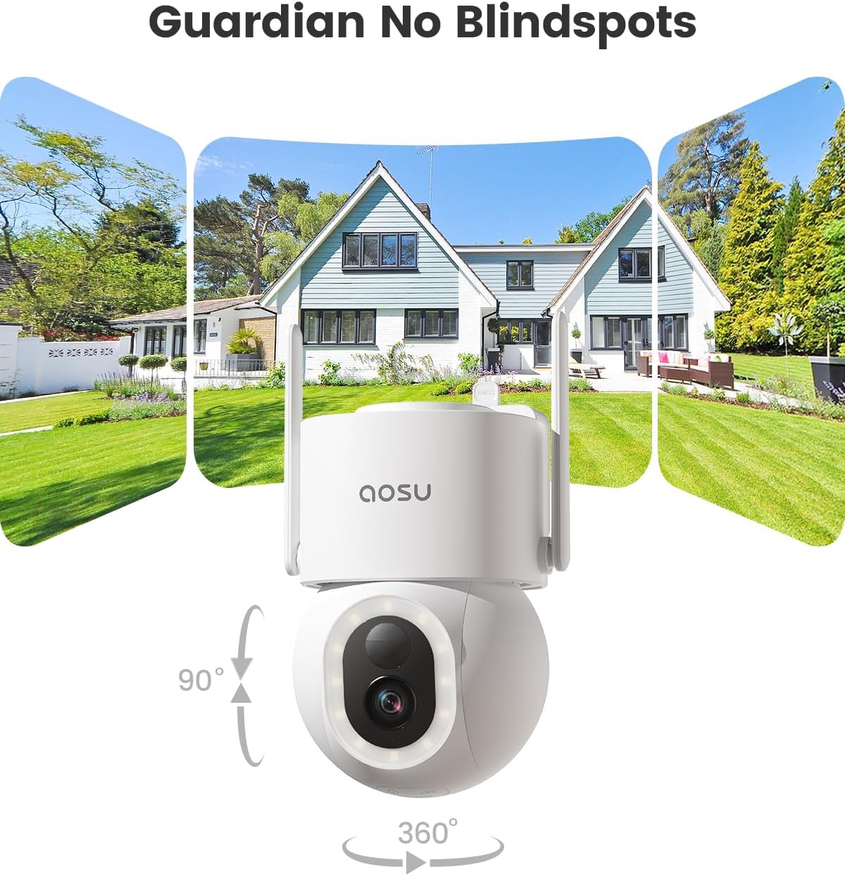 3K/5MP Solar Powered Wireless Security Camera with Color Night Vision H780