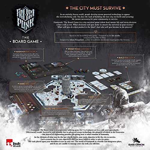 Cooperative Survival Strategy Board Game for 1-4 Players, Ages 16+ T1235