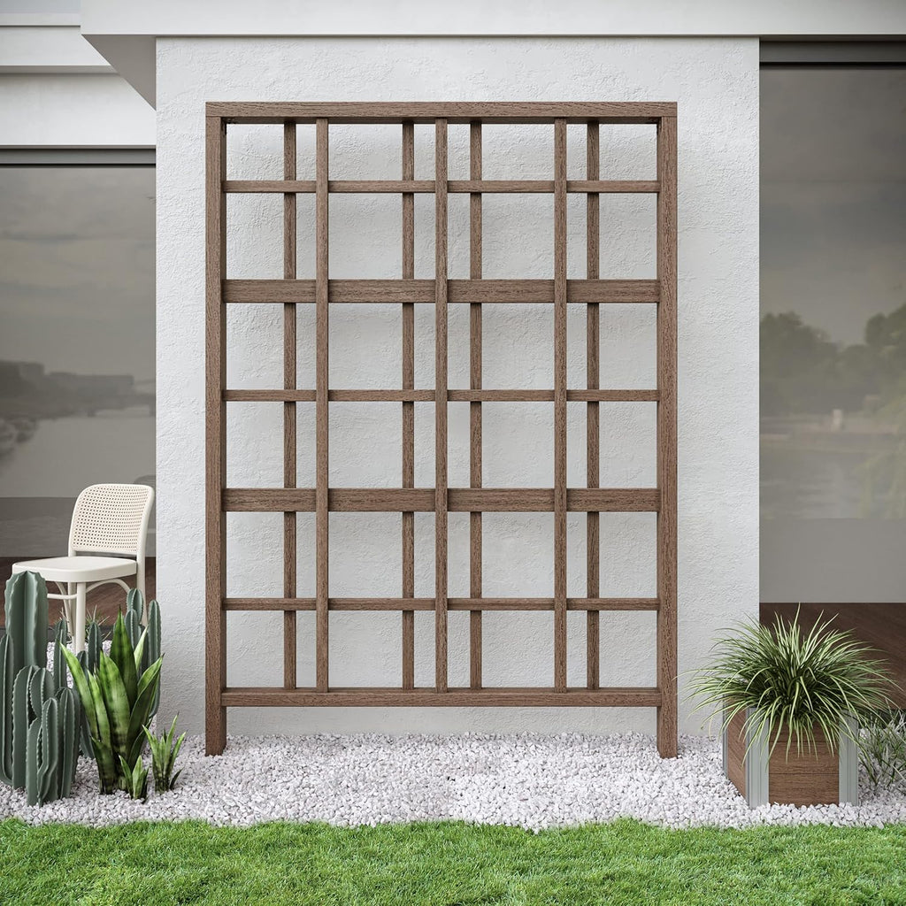 Espresso Brown Embossed Vinyl Privacy Screen, 60 inch L x 84 in H X436818