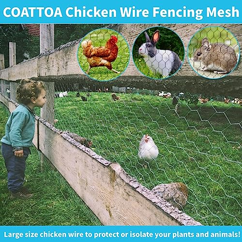 0.63 in Mesh 15×600 inches Chicken Wire Fencing U5220