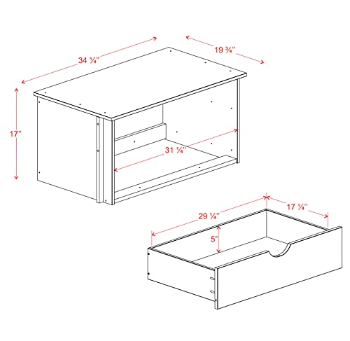 Black 2-Drawer Solid Wood Chest J599