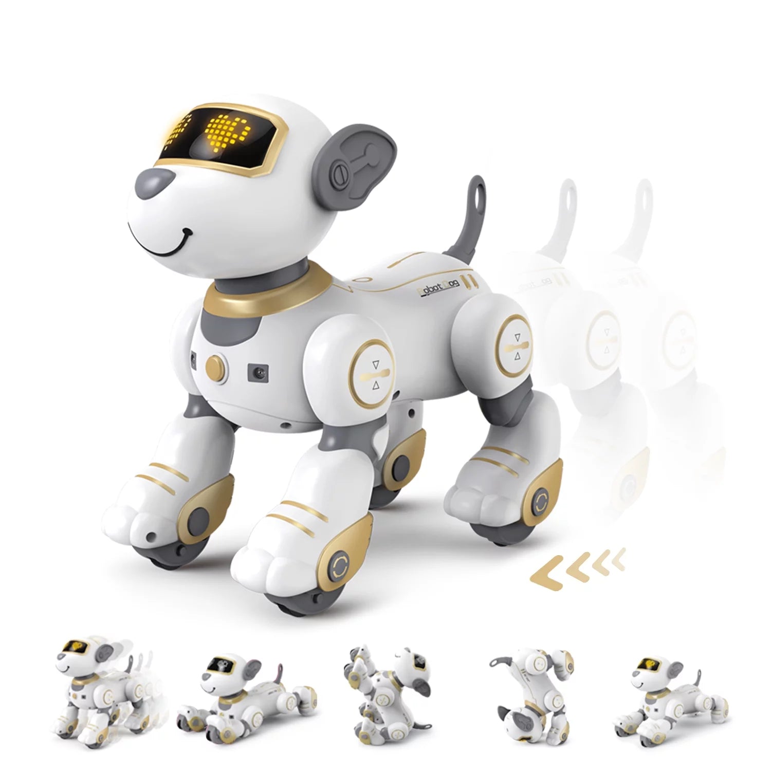 Gold Robot Dog Interactive Robot Pet D615