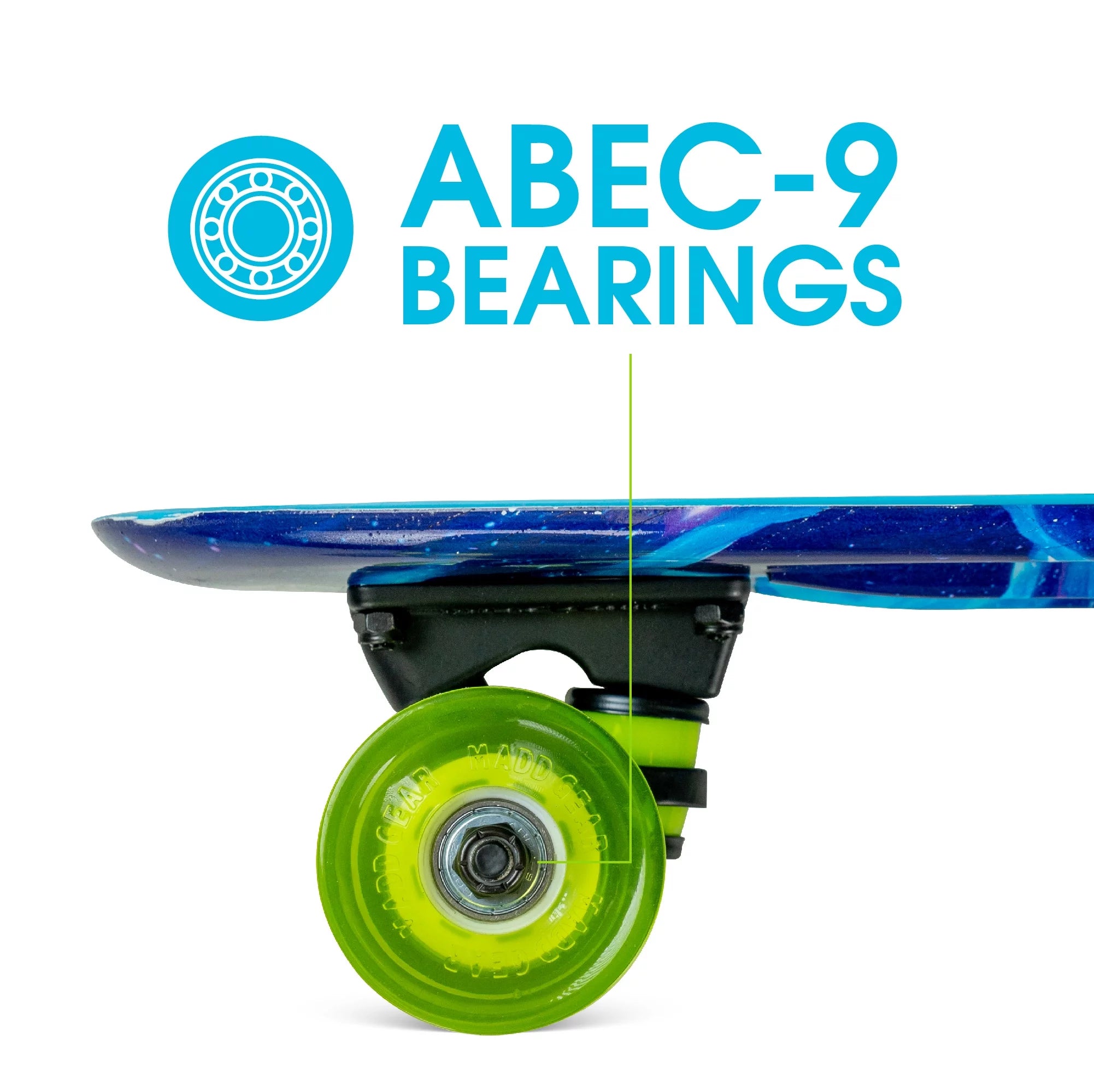 22" Retro Mini Cruiser Skateboard with 62 mm Wheels D39843
