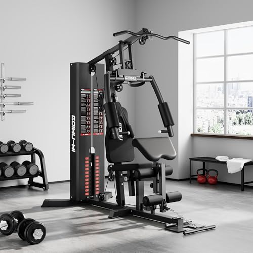 Multifunctional Home Gym Equipment with 140LBS Weight Stack E7705