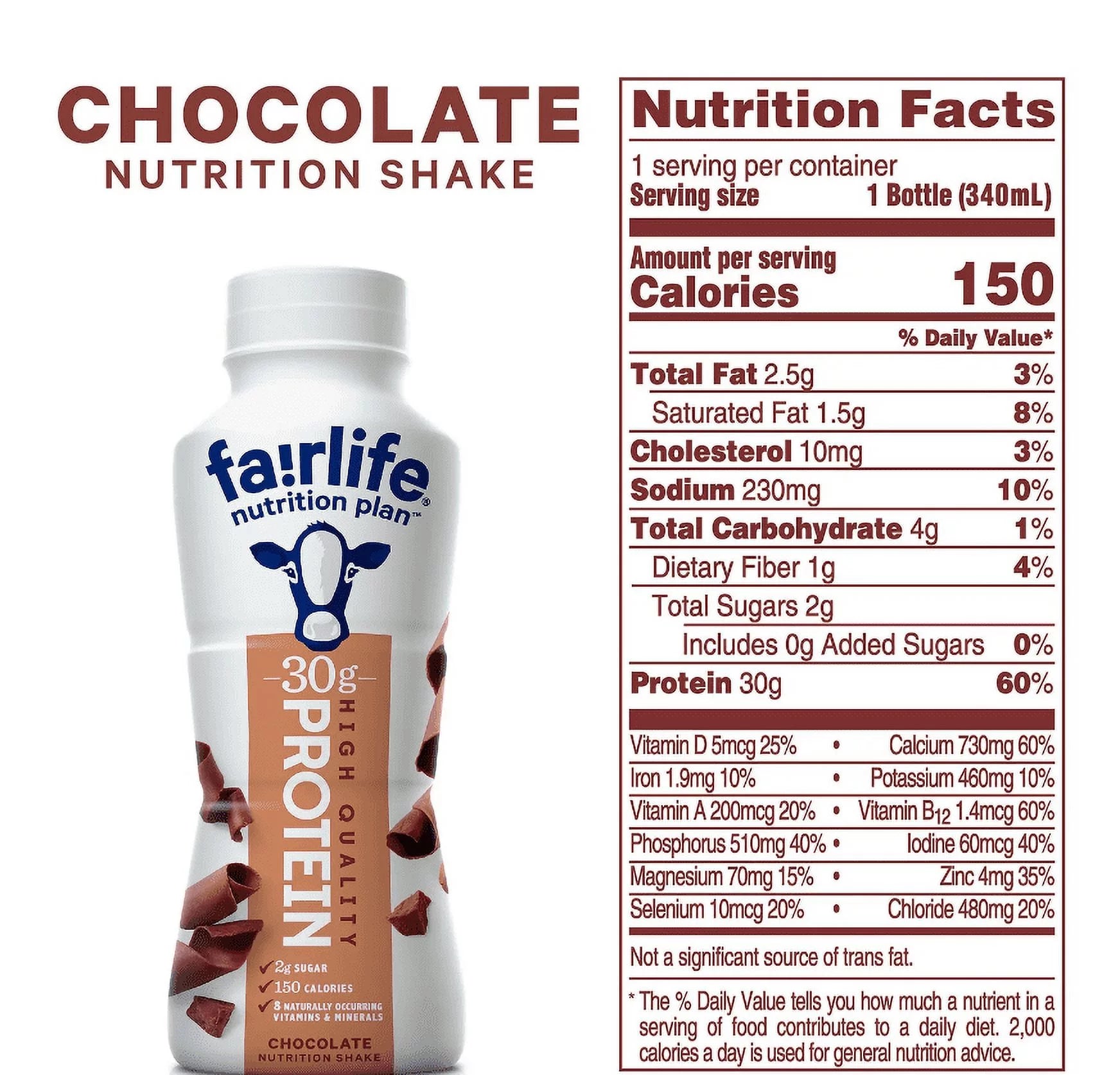 Chocolate Protein Shake, 30 g Protein, 11.5 fl. oz., 12 pk. O218235