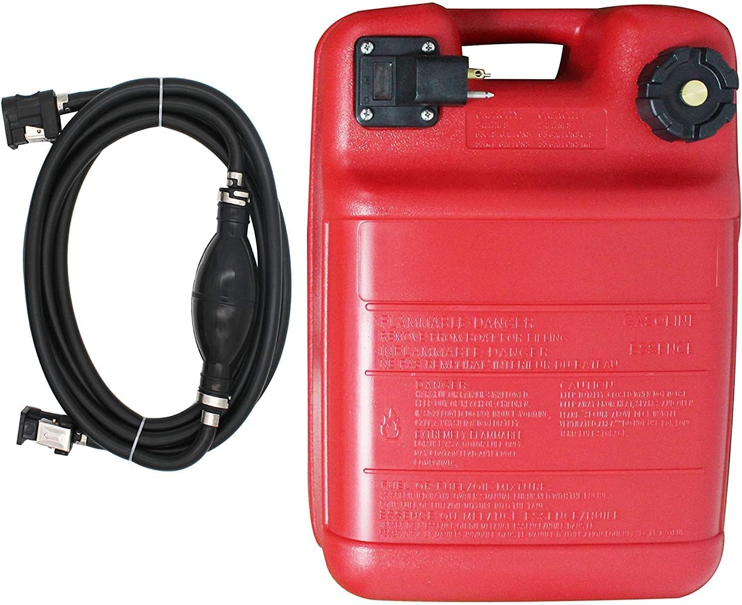 Red 24L 6 Gallon Portable Gasoline Can with Fuel Gauge S21380