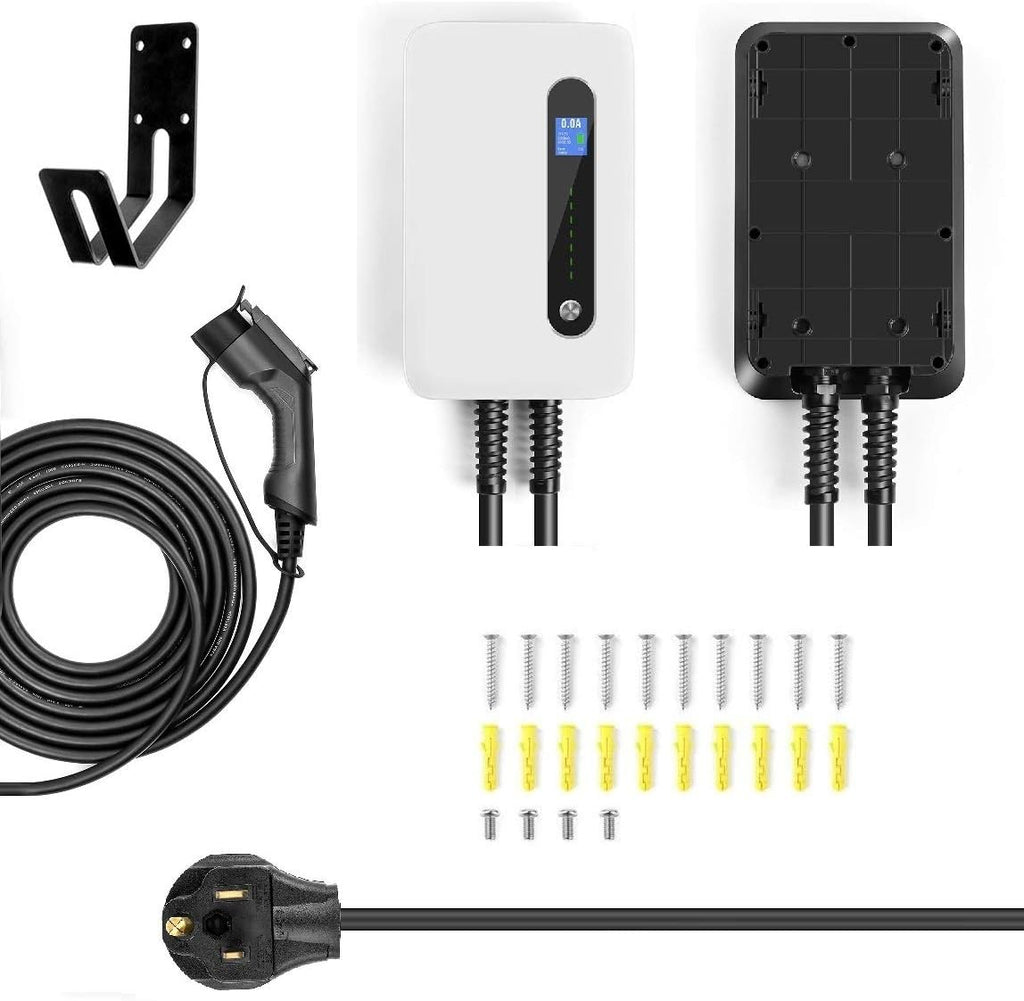 240V 40 Amp Level 2 Electric Vehicle Charging Station with 20ft J1772 Cable & NEMA 6-50 Plug J56134