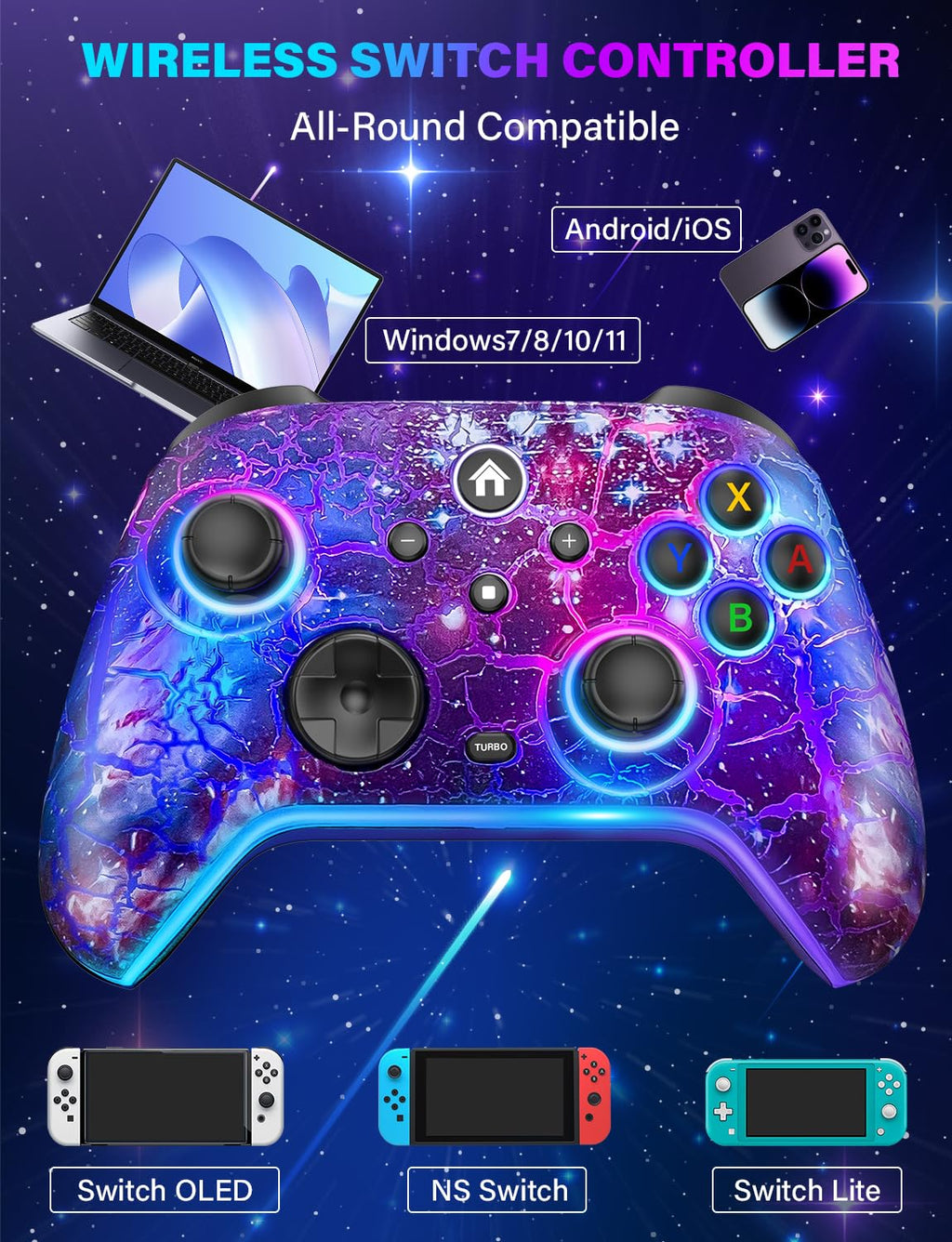 Wireless Switch Pro Controller with 1200mAh Rechargeable Battery P24998