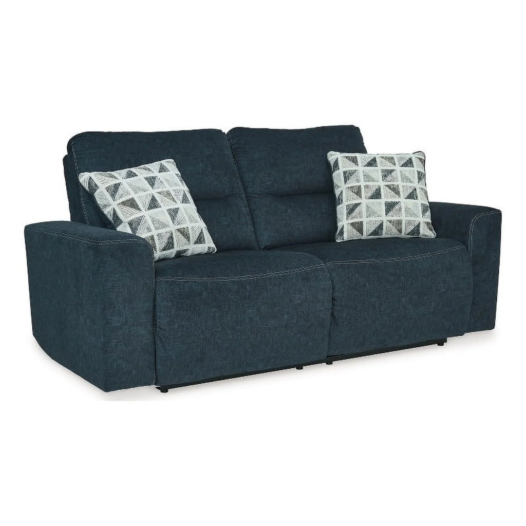 Blue 2-Seat Fabric Power Reclining Sofa U214714