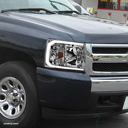 Black Housing LED Strip Bar Headlights With Amber Reflector E704