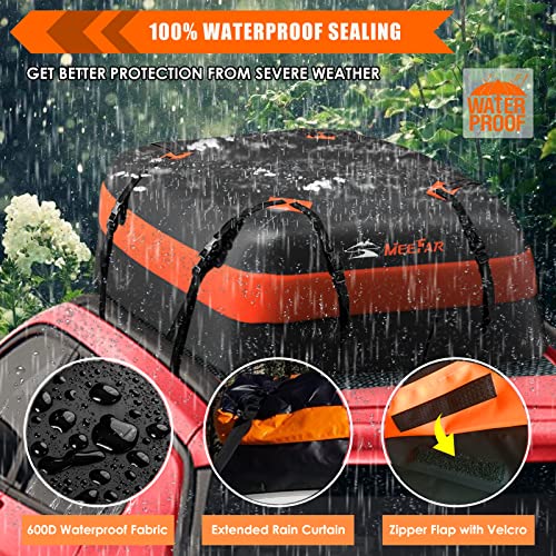Car Roof Bag Waterproof 15 Cubic Feet with Anti-Slip Mat S35328
