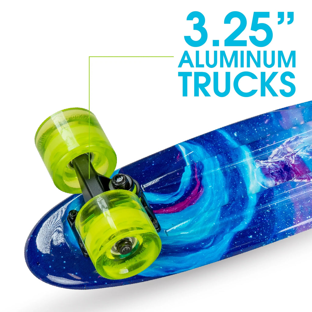 22" Retro Mini Cruiser Skateboard with 62 mm Wheels D39843