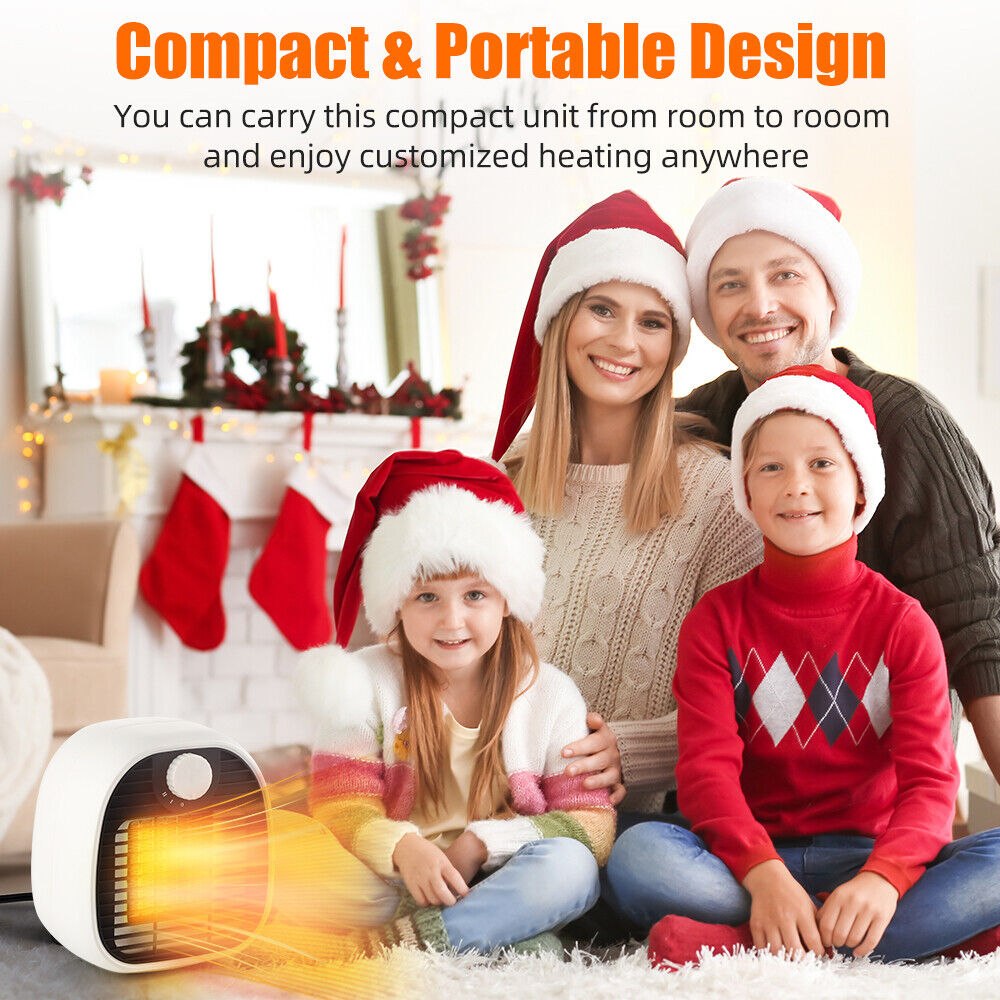 White Ceramic Electric Heater 1000W PTC K1279
