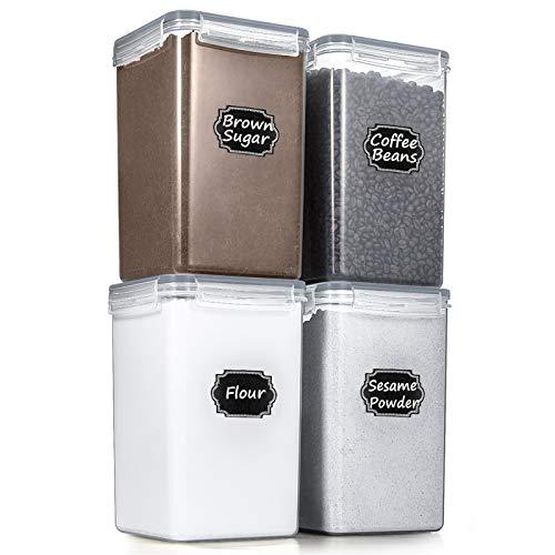 4 Pieces 5.2L BPA Free Airtight Food Storage Canisters Z3712