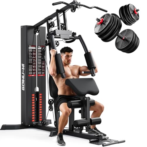 Multifunctional Home Gym Equipment with 140LBS Weight Stack E7705
