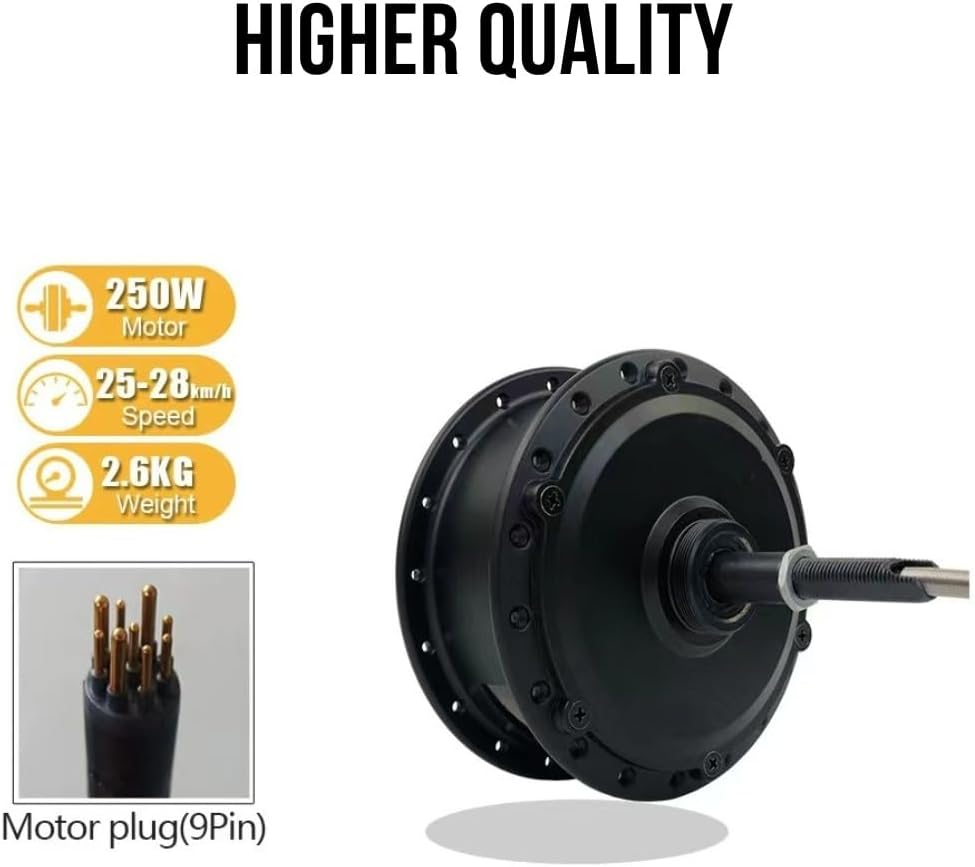 36v 250w Brushless Gearless Rear Hub Motor Electric Bike Kit H86217
