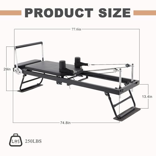 Foldable Pilates Reformer Machine U3874