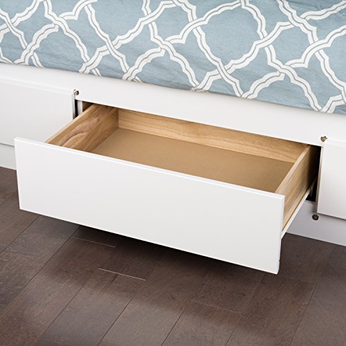 Full 6-Drawer Platform Storage Bed, White J3371