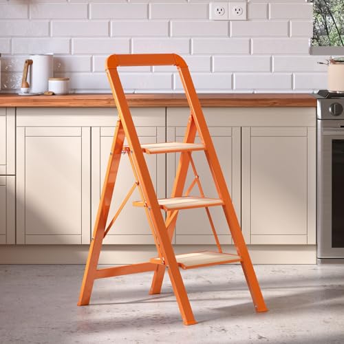 Folding Step Stool with Anti-Slip Pedals H759628