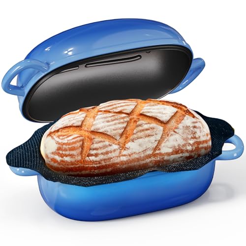 Blue Oval Cast Iron 2.5QT Dutch Oven with Lid W354