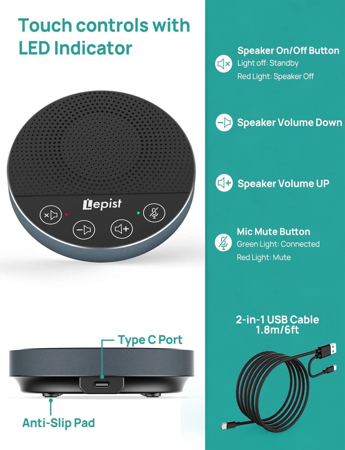 USB Speakerphone with Microphone X47249