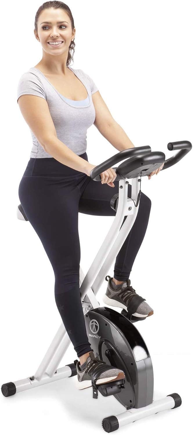 Foldable Upright Exercise Bike with Adjustable Resistance U252