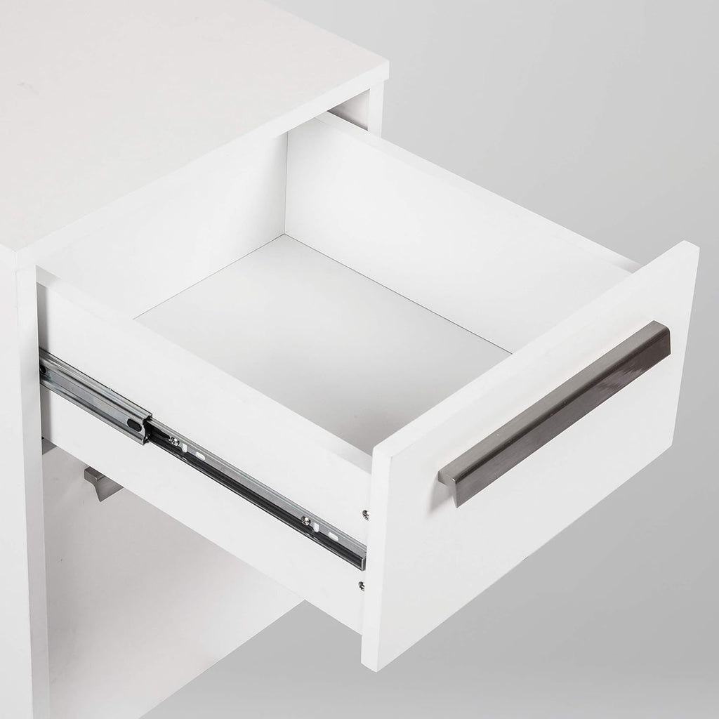 White Wood Grain 2-Drawer Mobile File Cabinet L800232