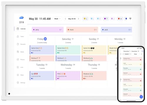 10.1 Inch Smart Digital Calendar Planner & Chore Chart, IPS HD Touchscreen Interactive Display Q64383