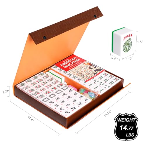 Mahjong Tile Set with 166 Numbered Ivory Tiles X433