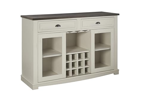 Dark Oak & White Server H6838