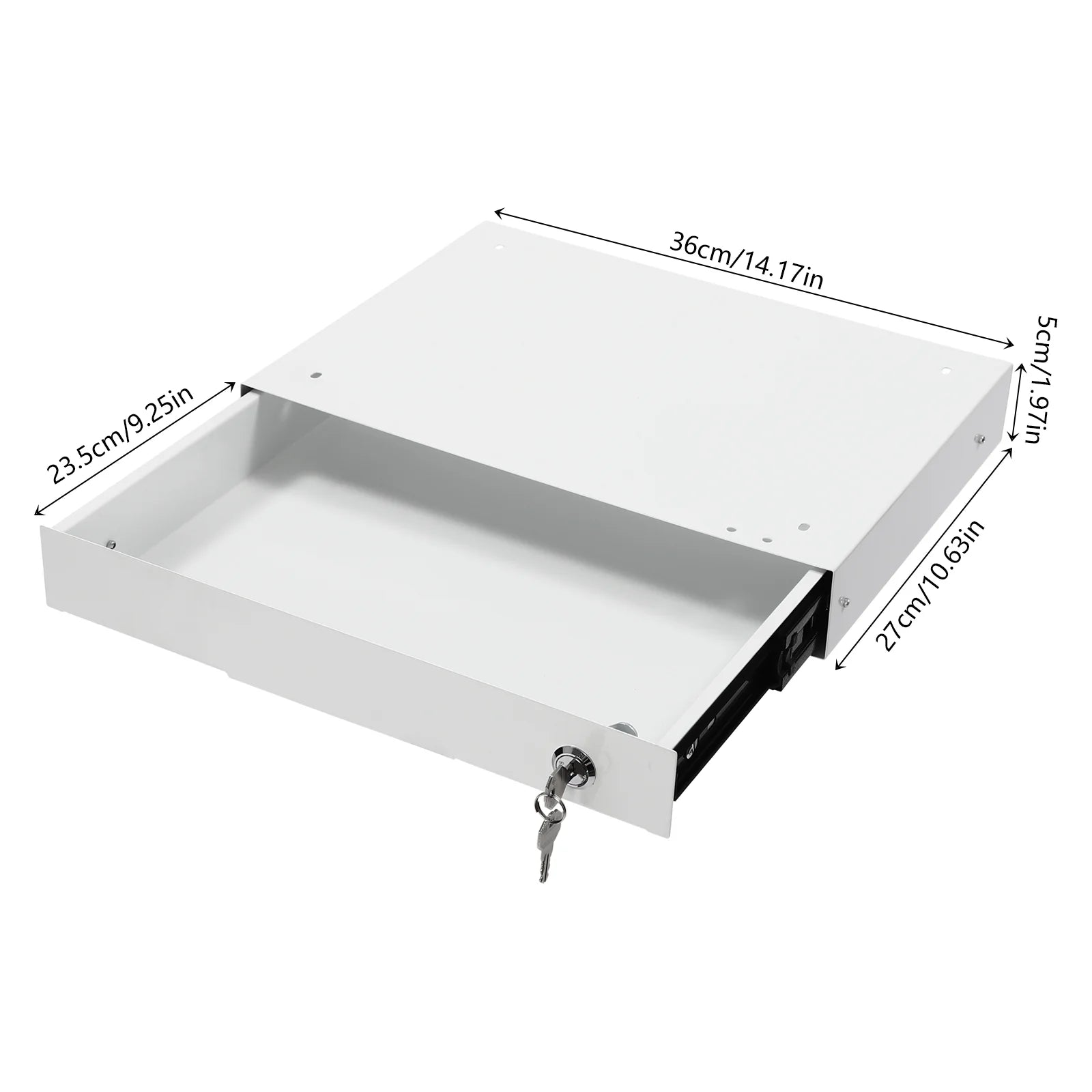 Under Desk Mounted Sliding Pull-out Drawer Storage Organizer M410772