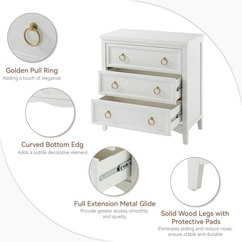 White 3-Drawer Dresser O7742