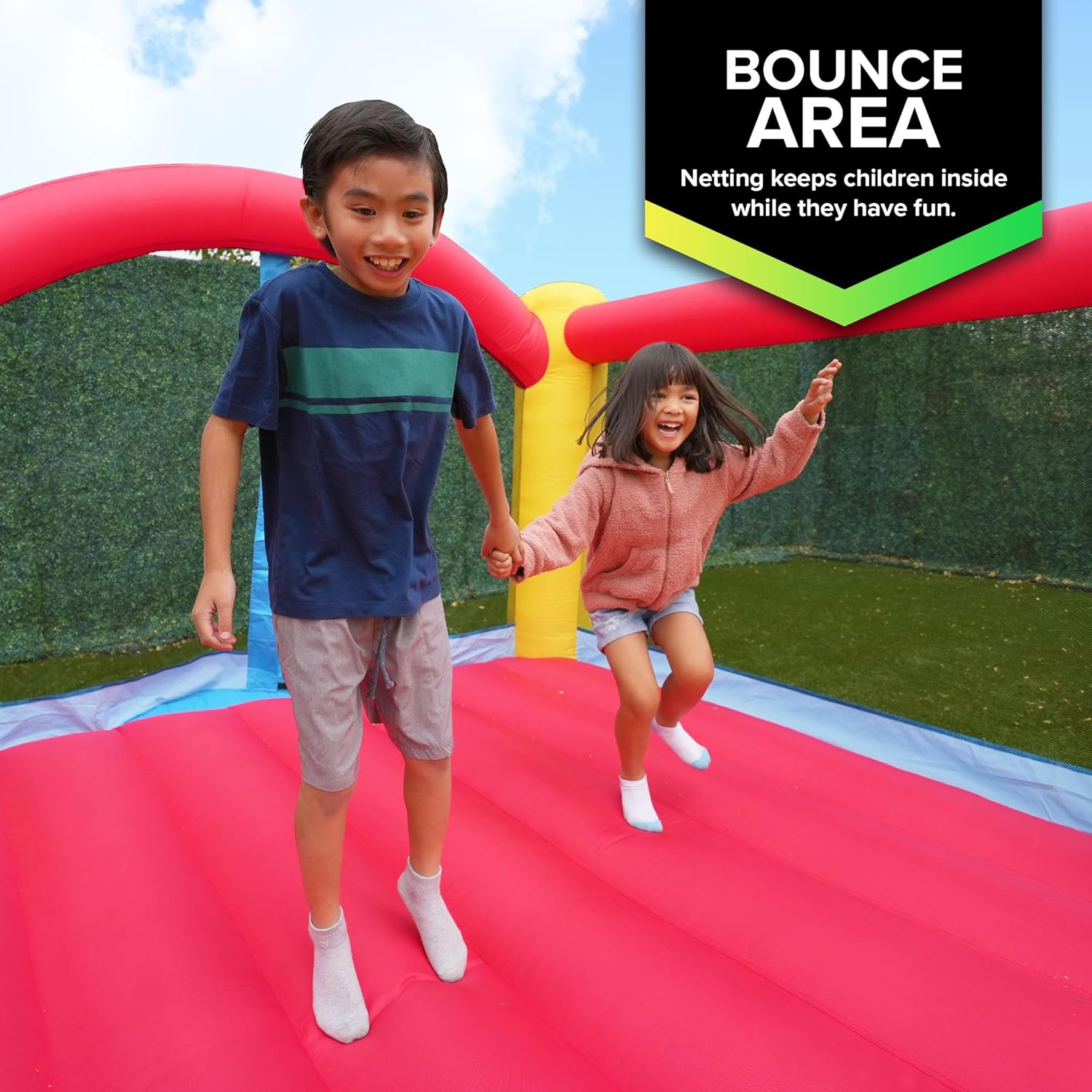 12.5' x 9.5' x 6.8' Inflatable Bounce House with Air Blower P52747