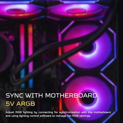 Black 3 Pack 120mm RGB PC Fans N801752