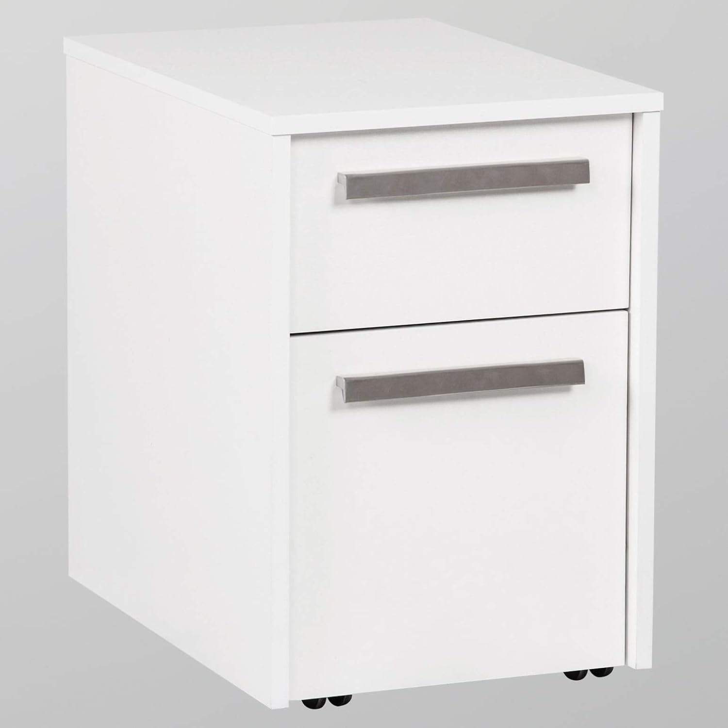 White Wood Grain 2-Drawer Mobile File Cabinet L800232