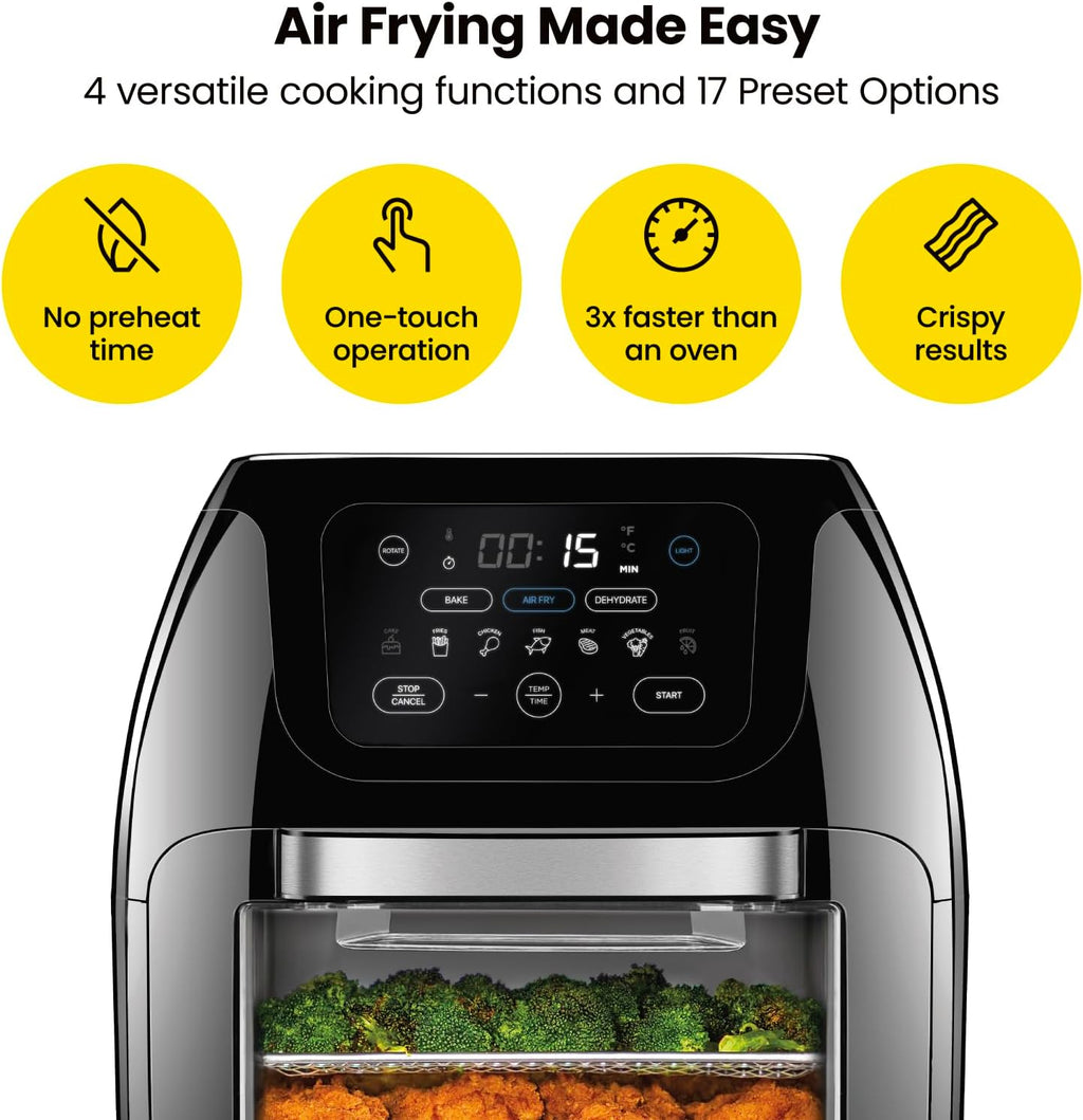 2 Qt Digital Air Fryer with Rotisserie T278