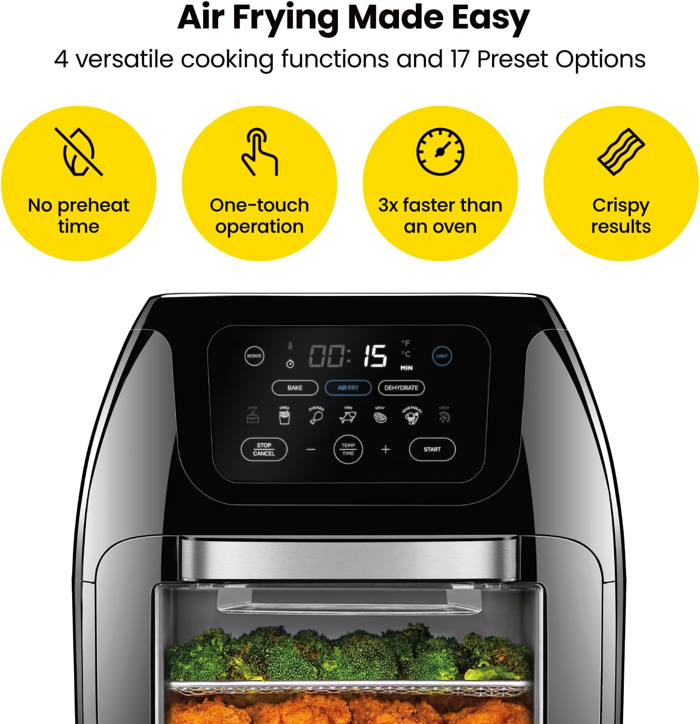 2 Qt Digital Air Fryer with Rotisserie T278